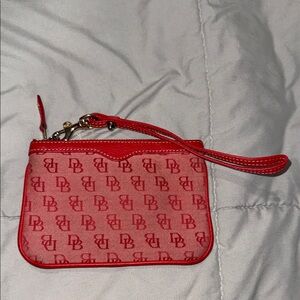Dooney & Bourke Red Monogram Wristlet